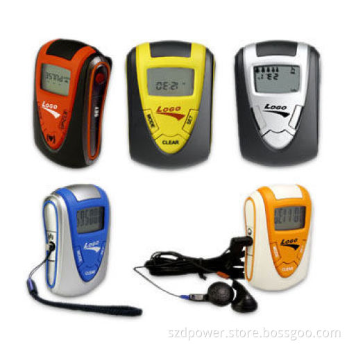 Multi-function Pedometer with Pulse Sensor, Time Display and Calories Burned Counter
